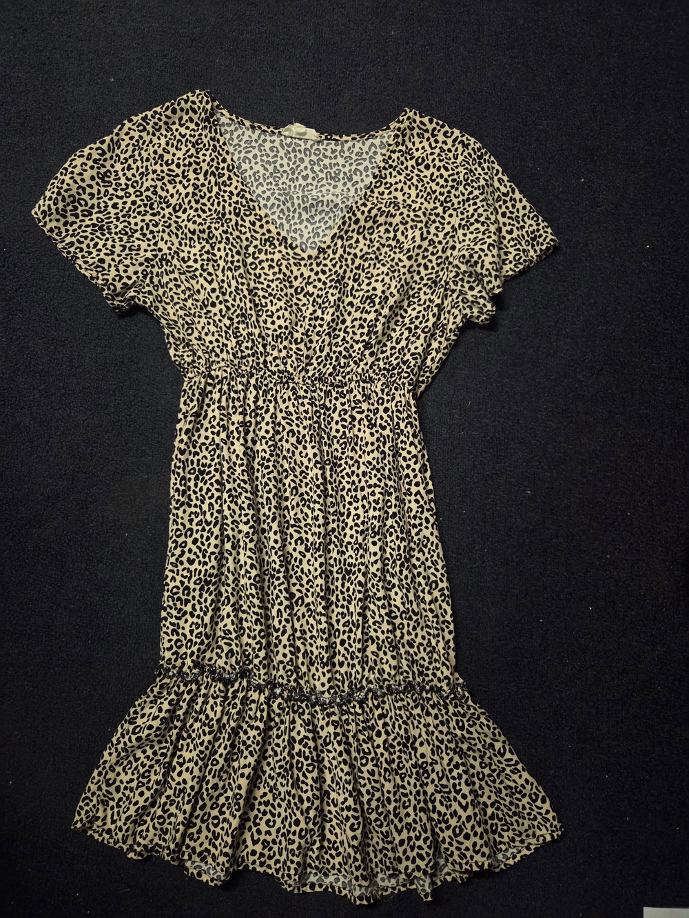 Mossimo Supply Co. Leopard Print V-Neck Midi Dress - Tan & Black